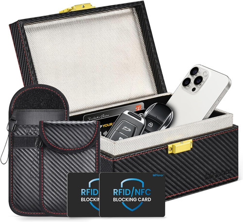 Whonor faraday box with pouch - box,